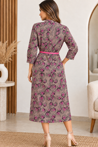 Vestido Nicole Morado Estampado Foleys