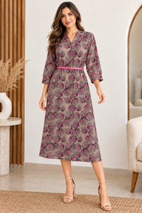 Vestido Nicole Morado Estampado Foleys