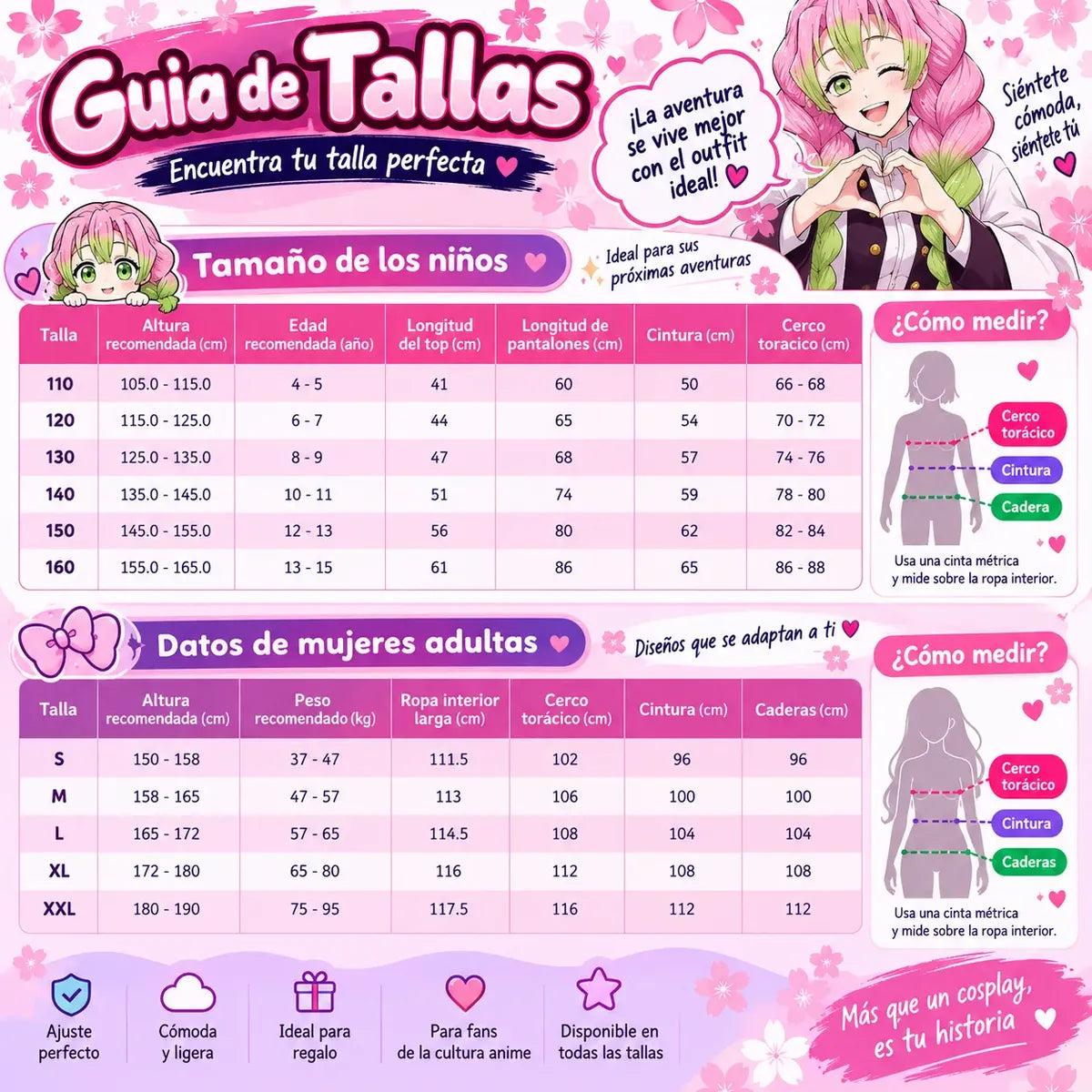 Guía de tallas