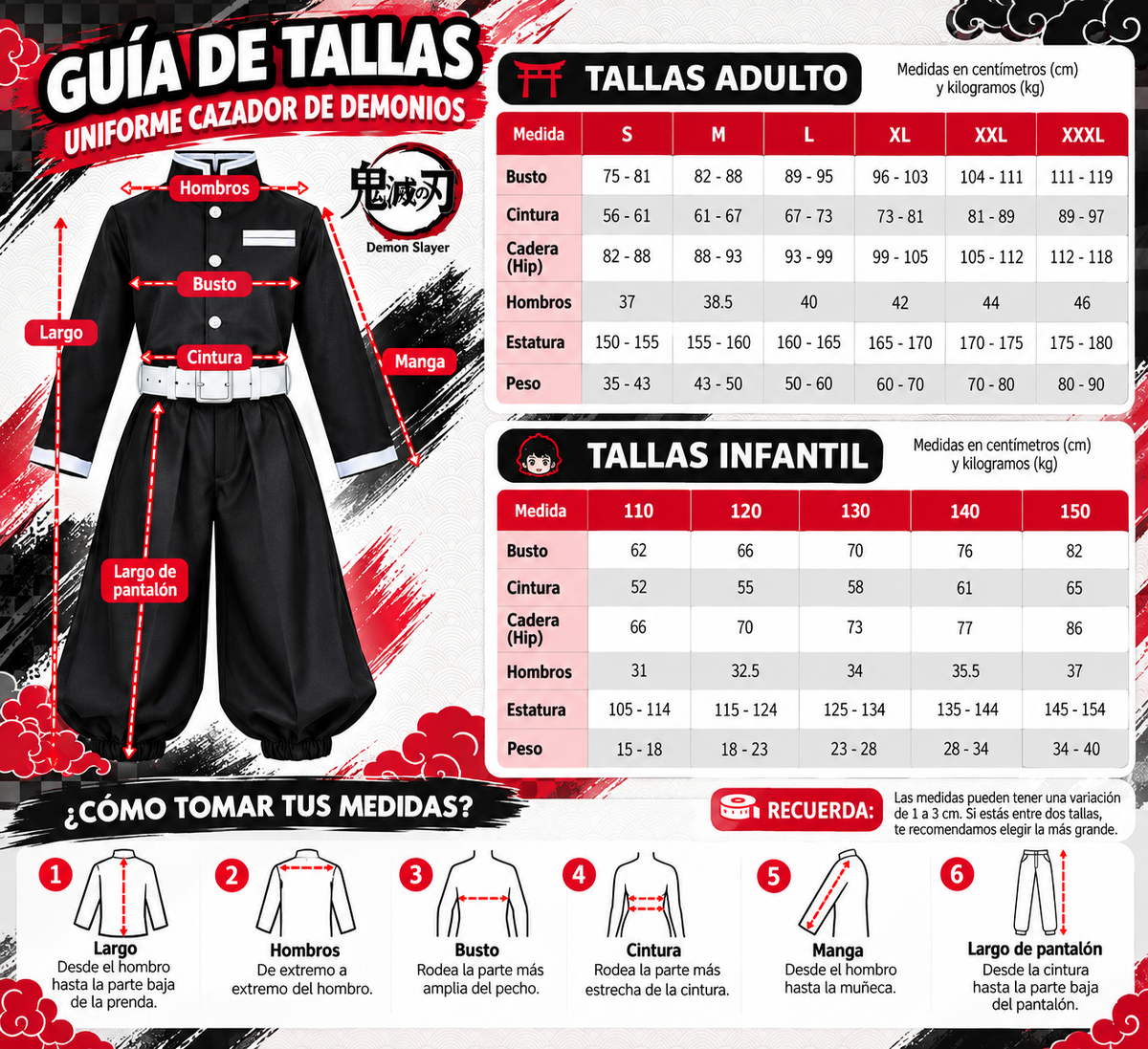 Guía de tallas